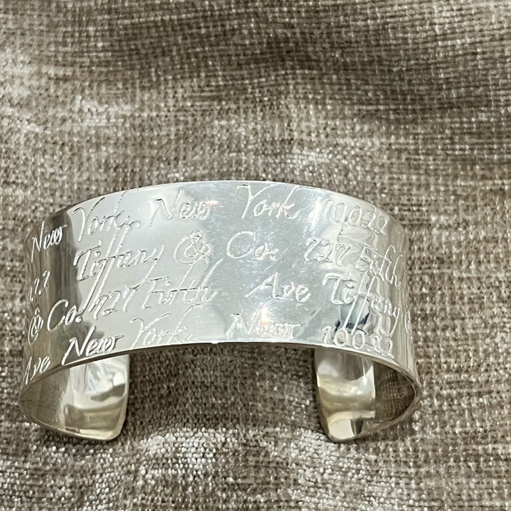 Tiffany & Co. Engraved Silver Cuff